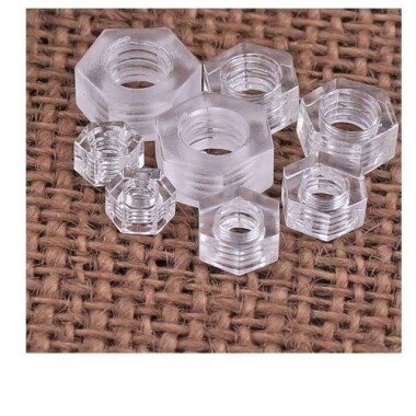 M4 White Hexagonal Nylon Nut - 5