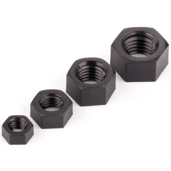 M6 Black Hexagonal Nylon Nut - 3