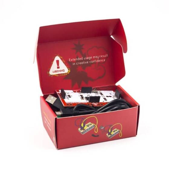 Makey Set Deluxe Kit With USB Cable Dupond Line Alligator Clips for Children Kids With English Instruction and Red Retail box - 6