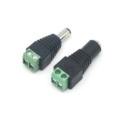 Male 2.1x5.5mm For DC Power Jack Adapter Connector Plug For CCTV Camera - 1