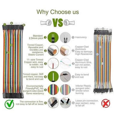 Male to Female Dupont Line 40 Pin 20cm 24AWG - 3