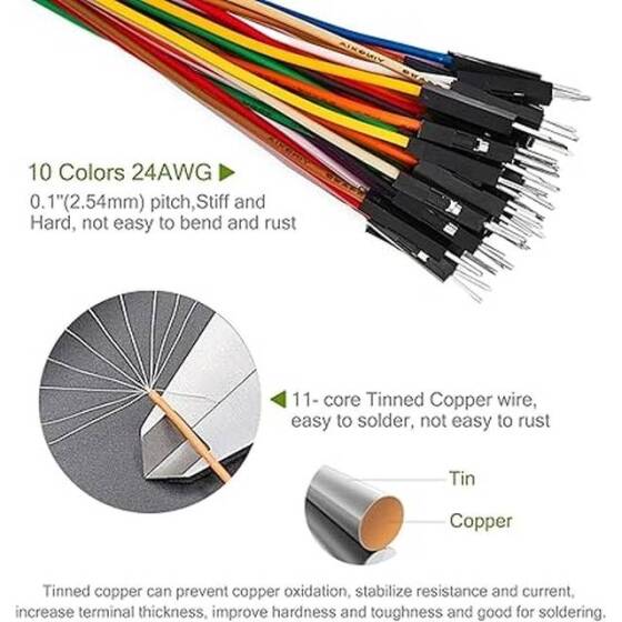 Male to Male Dupont Line 40 Pin 30cm 24AWG - 8