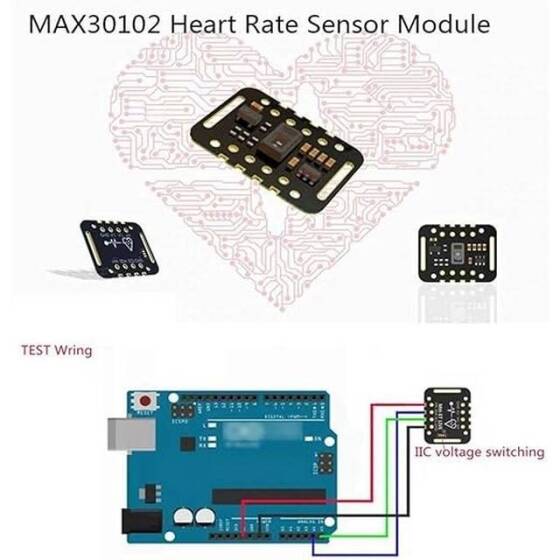 MAX30102 Heart Rate And Pulse Oximeter Sensor Module - Black - 2