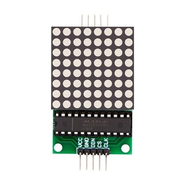 MAX7219 8x8 Dot Matrix Led Module With Cable Red - 5