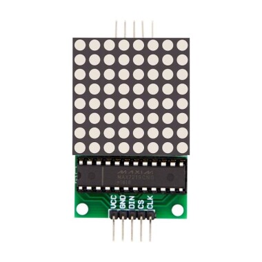 MAX7219 8x8 Dot Matrix Led Module With Cable Red - 6