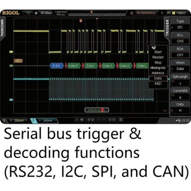 MCH DS-2300CA 300MHz Color Display 1GSa/s Sampling 2 Channel Digital Oscilloscope US Plug - 5