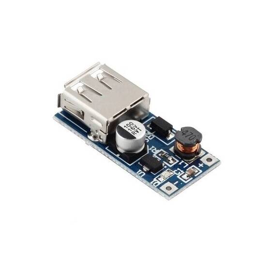 Mini PFM Control DC-DC 0.9V-5V to USB 5V DC Boost Step-up Power Supply Module - 3