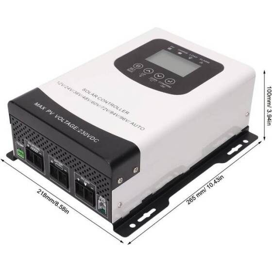 MPPT 30A 12V/24V/48V/72V/96V Intelligent LCD Solar Controller - PV Voltage 0V-230V - 3
