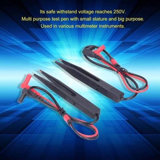 Multimeter Test Leads Capacity Tester Pen Smd Test Probe Lead Tweezers LCR Testing Tool - 5