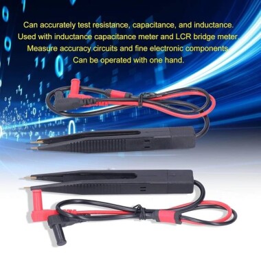 Multimeter Test Leads Capacity Tester Pen Smd Test Probe Lead Tweezers LCR Testing Tool - 6