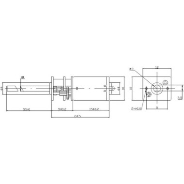 N20-M4 X 55 3V 125RPM Coarse And Long Reduction Motor N20 Screw Geared Motor Miniature Thread Motor - 4