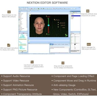 Nextion NX4827P043-011R-Y 4.3 Inch Resistive Touch Screen With Protective Shell - 4