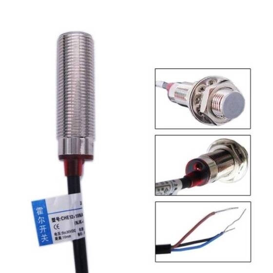 NJK-5002B DC5-30V Hall Sensor Proximity Switch Note: Sensing Distance 10mm (Effective Sensing Distance 0-10MM) Random Wire Color - 2