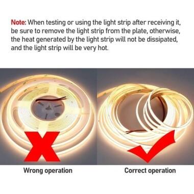 Non-Waterproof FC0B Ra09 3000K Warm White 24V SMD LED Strip 416 LED/Meter Flexible 5M/Roll 8mm Wide - 5