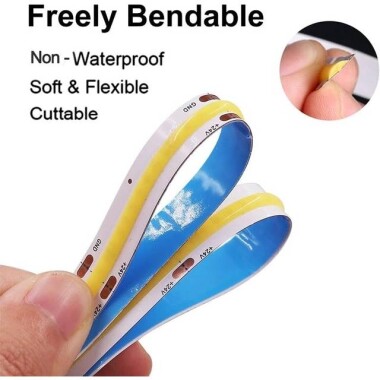 Non-Waterproof FC0B Ra09 4000K Natural White 12V SMD LED Strip 528 LED/Meter Flexible 5M/Roll 8mm Wide - 3