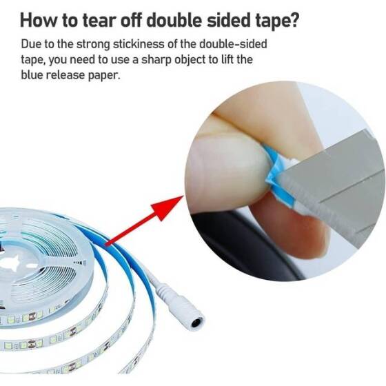 Non-Waterproof FC0B Ra09 6000K Cold White 12V SMD LED Strip 416 LED/Meter Flexible 5M/Roll 8mm Wide - 5