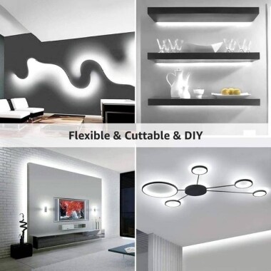 Non-Waterproof Yellow 2835 12V SMD LED Strip 60 LED/Meter Flexible 5M/Roll - 4