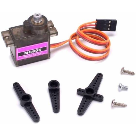 Normal Quality MG90S 180 Degree With Three Plastic Teeth And No Limit Torque 2kg - 5