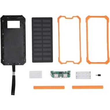 Orange Removable Solar Energy Charger Quick Charge 2000MA With 6 Boards - 2