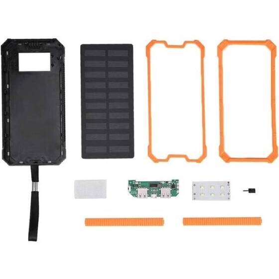 Orange Removable Solar Energy Charger Quick Charge 2000MA With 6 Boards - 2