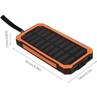 Orange Removable Solar Energy Charger Quick Charge 2000MA - 3