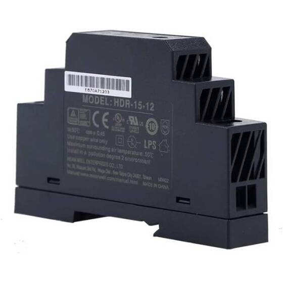 Original Taiwan MEAN WELL HDR-15-12 Rail Type Power Supply - 2