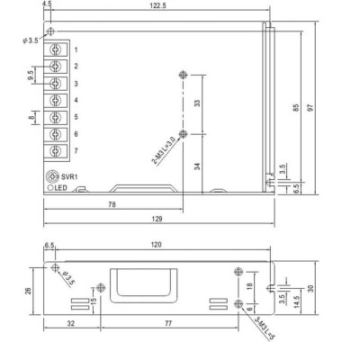 Original Taiwan MEAN WELL LRS-100-24 Power Supply - 2