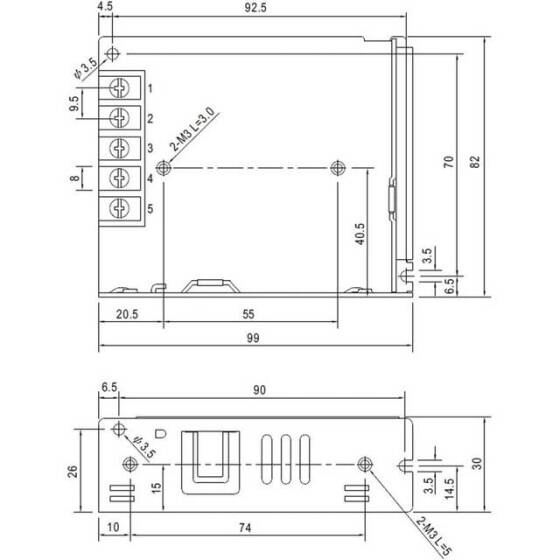 Original Taiwan MEAN WELL LRS-50-5 Power Supply - 2