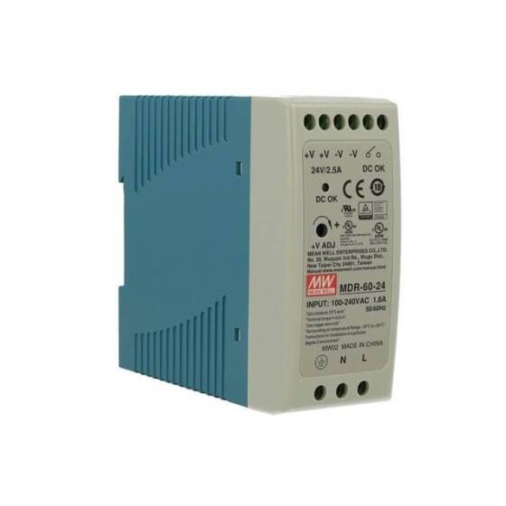 Original Taiwan MEAN WELL MDR-60-5 Rail Power Supply - 4