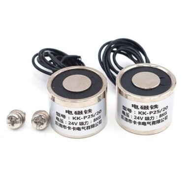 P25/20 24V DC Electromagnet - 8kg Holding Force - 4