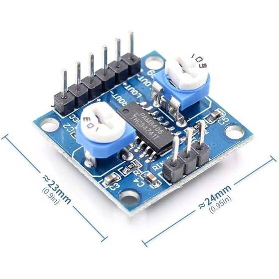 PAM8406 Digital Amplifier Module With Volume Potentiometer 5Wx2 Stereo - 9