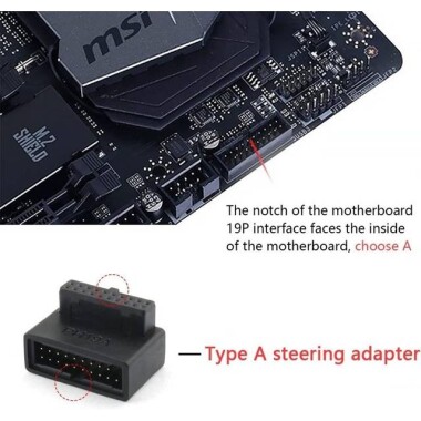 PH19A USB 3.0 19P20P Adapter Black - 4