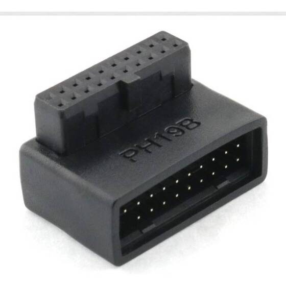 PH19B USB 3.0 19P20P Adapter Black - 1