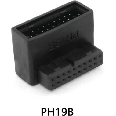 PH19B USB 3.0 19P20P Adapter Black - 3