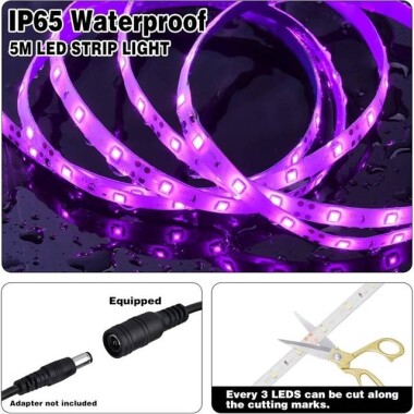 Pink 9mm 12V LED Exposed Light String With High Quality Circuit Board 50LED/Set - 2