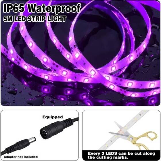 Pink 9mm 12V LED Exposed Light String With High Quality Circuit Board 50LED/Set - 2