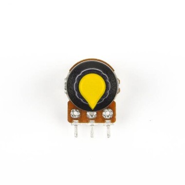 Potentiometer Knob Rotary Switch Cap Inner 6mm External 15mmx17mm Yellow Color - 2