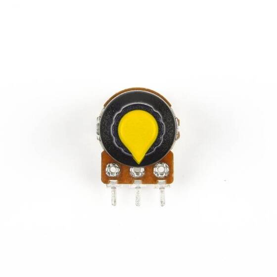 Potentiometer Knob Rotary Switch Cap Inner 6mm External 15mmx17mm Yellow Color - 2