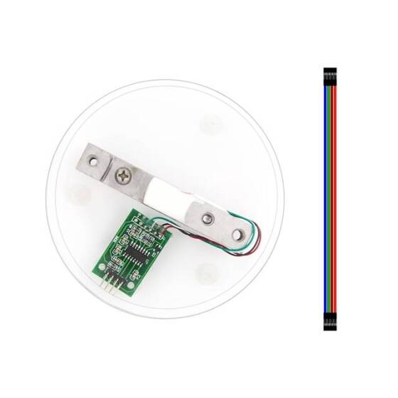 Pressure Sensor 5Kg + HX711AD Module + 4P DuPont Wire + Shell Weighing Electronic Weighing Sensor Kit - 2