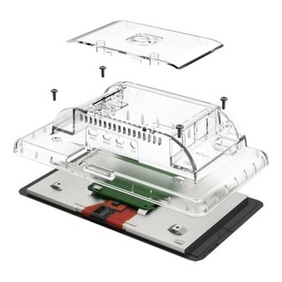 Raspberry Pi 4 Compatible Touch Screen Case - Transparent - 1
