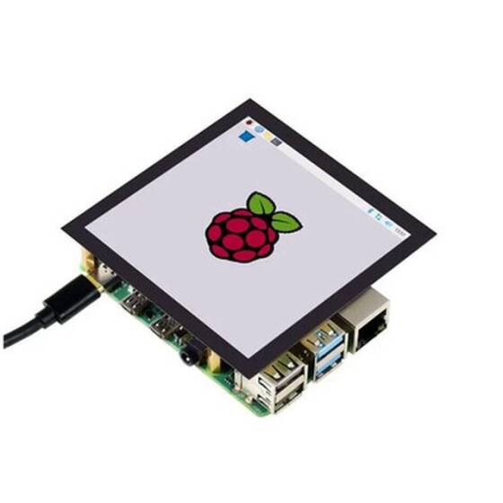 Raspberry Pi 4 inch Square Capacitive Touchscreen LCD (C) - 1