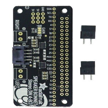 Raspberry Pi I2S 3W Stereo Speaker Sound Card - 3 and 4 Compatible - 1