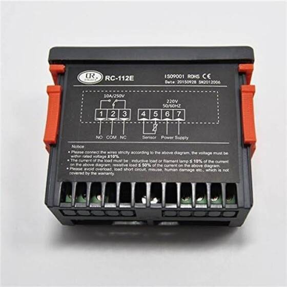 RC-112E 220V 30A Digital LCD Thermostat Regulator Temperature Controller With 2M Cable - 12