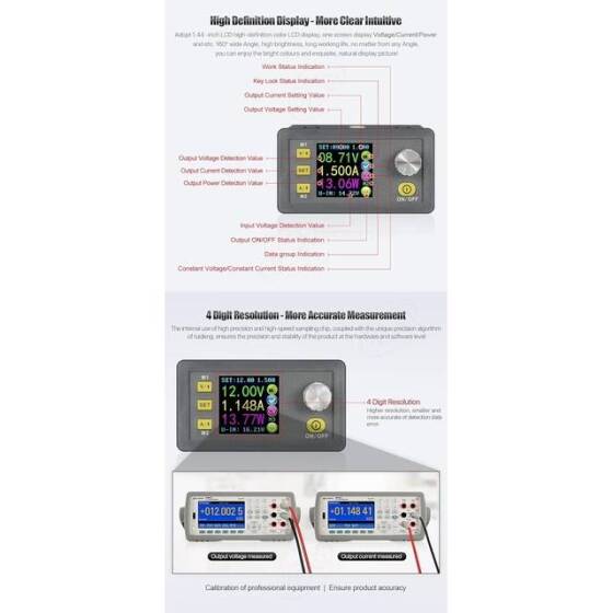 RD DPS3003 Constant Voltage Current Step-Down Programmable Power Supply Module Buck Voltage Converter Color LCD Voltmeter - 6