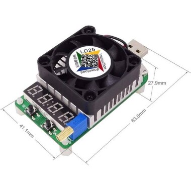 RD LD25 USB Interface Electronic Load ResisTor Discharge Battery Test LED Display Fan Adjustable Current Voltage 4A 25W - 4