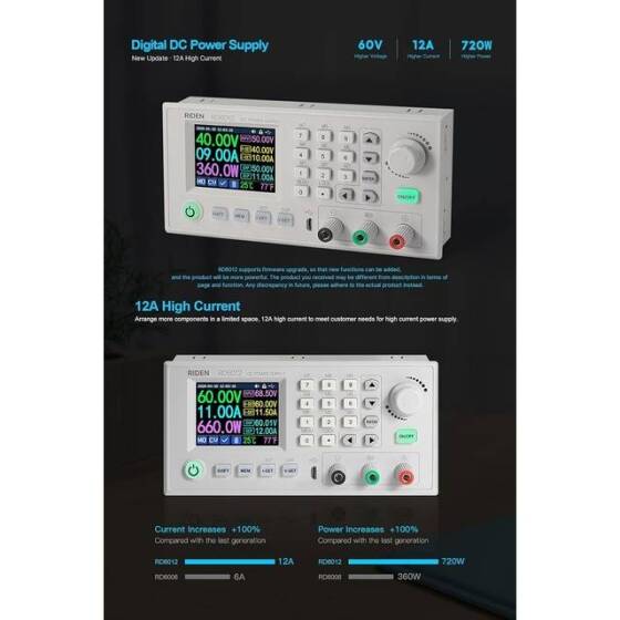 RD RD6012 USB WiFi DC To DC Voltage Step Down Power Supply Module Buck Converter Voltmeter Multimeter 60V 12A Without Wifi - 2