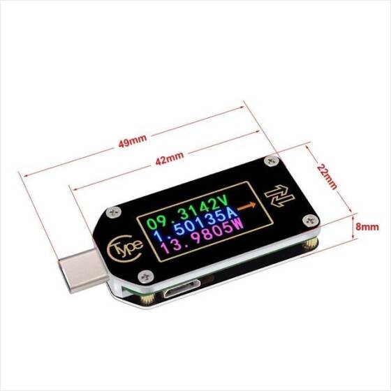 RD TC66C Type-C PD TTrigger USB-C Voltmeter Ammeter Voltage 2 Way Current Meter Multimeter PD Charger Battery USB Tester USB + BT Communication + PD Switch - 3