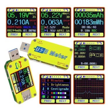 RD UM34C For APP USB 3-0 Type-C DC Voltmeter Ammeter Voltage Current Meter Battery Charge Measure Cable Resistance Tester With Communication Version - 4