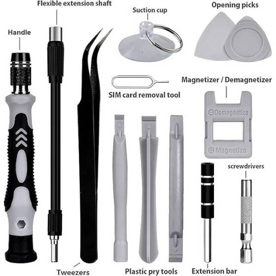 Red 115 in 1 Multi-Purpose Screwdriver Set - Plastic Box - 3