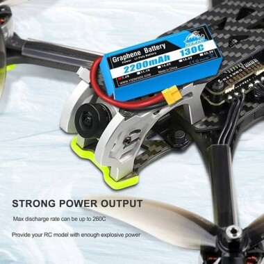 RED 2200MAH 2S 7.4V 35C High Power High Quality Model Airplane LIPO Battery T Female - 5